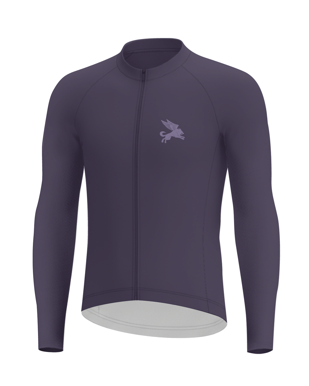 Mystic Purple Cypress Spirits MEN'S Long Sleeve PRO JERSEY ISD - flat product view, front pdp-last