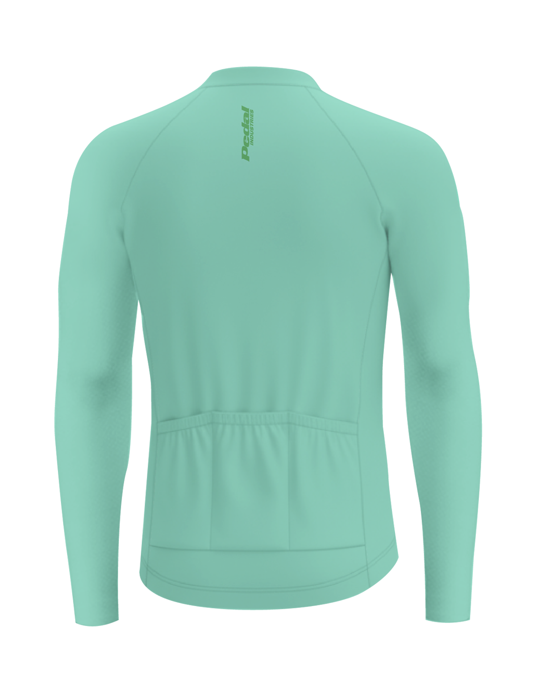 Jelly Mint Cypress Spirits MEN'S Long Sleeve PRO JERSEY ISD - flat product view, back pdp-last