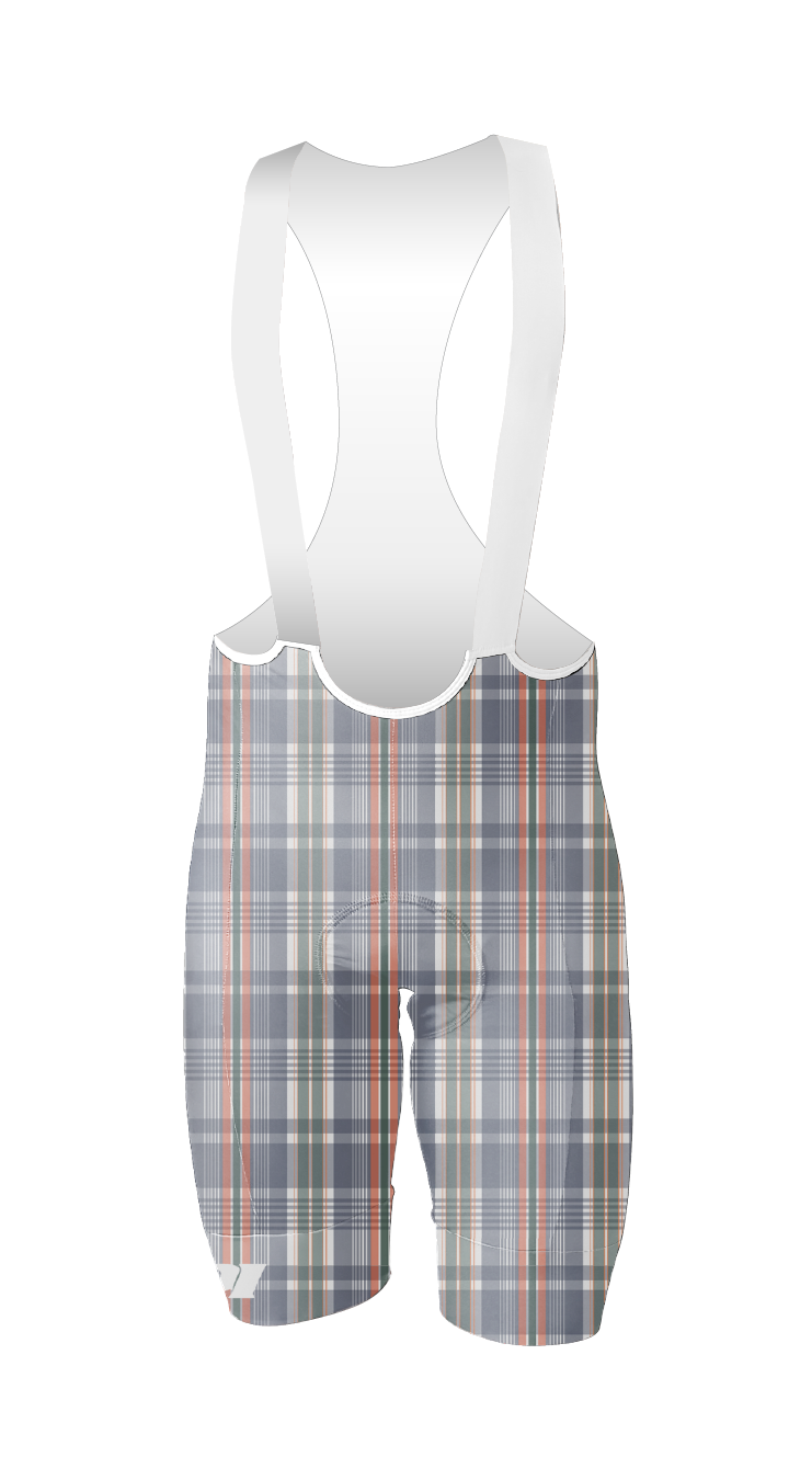 PLAID GRAY Cypress Spirits MEN'S PRO LEVEL BIB ISD - flat product view pdp-last