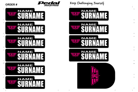 Dallas Bike Works 2024 ID Sticker Bikes & Gear PINK-BLACK