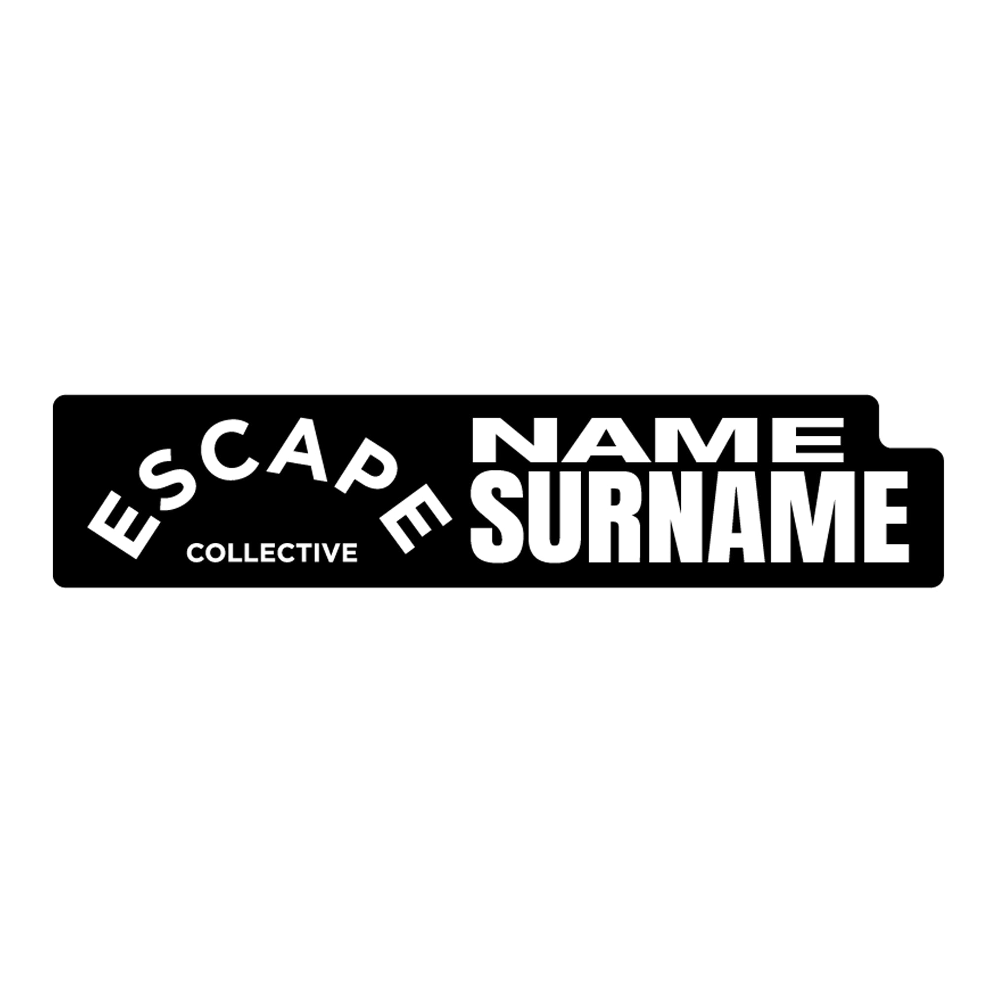 Escape Collective 2026 ID Sticker Bikes & Gear BLACK-WHITE