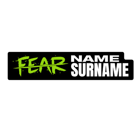 FEAR 2026 ID Sticker Bikes & Gear - GREEN
