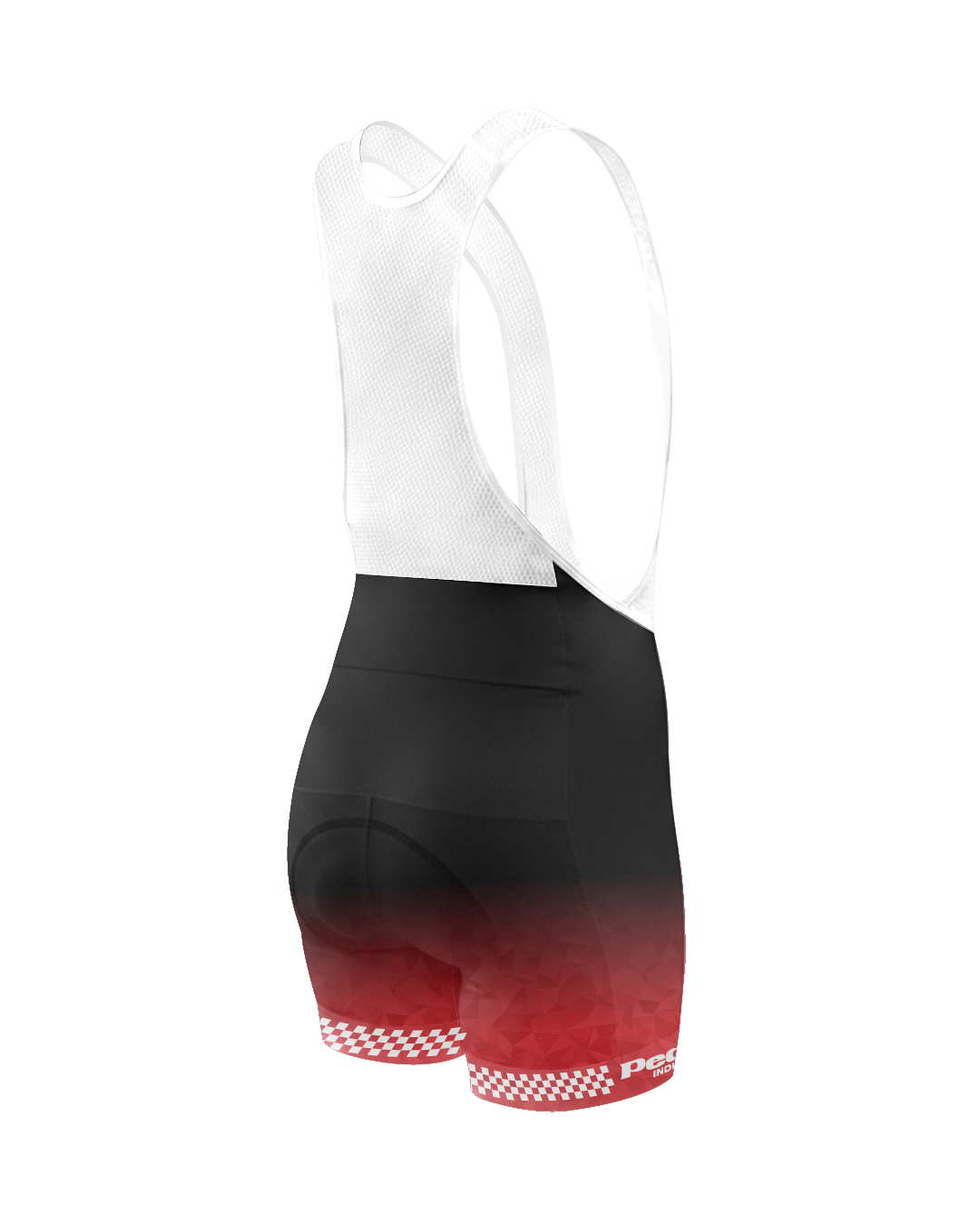 The GC Red WOMEN'S PRO BIB ISD - flat product view, back pdp-last