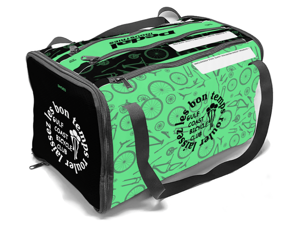 Gulf Coast Bicycle Club 2023 CYCLING RACEDAY BAG GREEN PEDAL