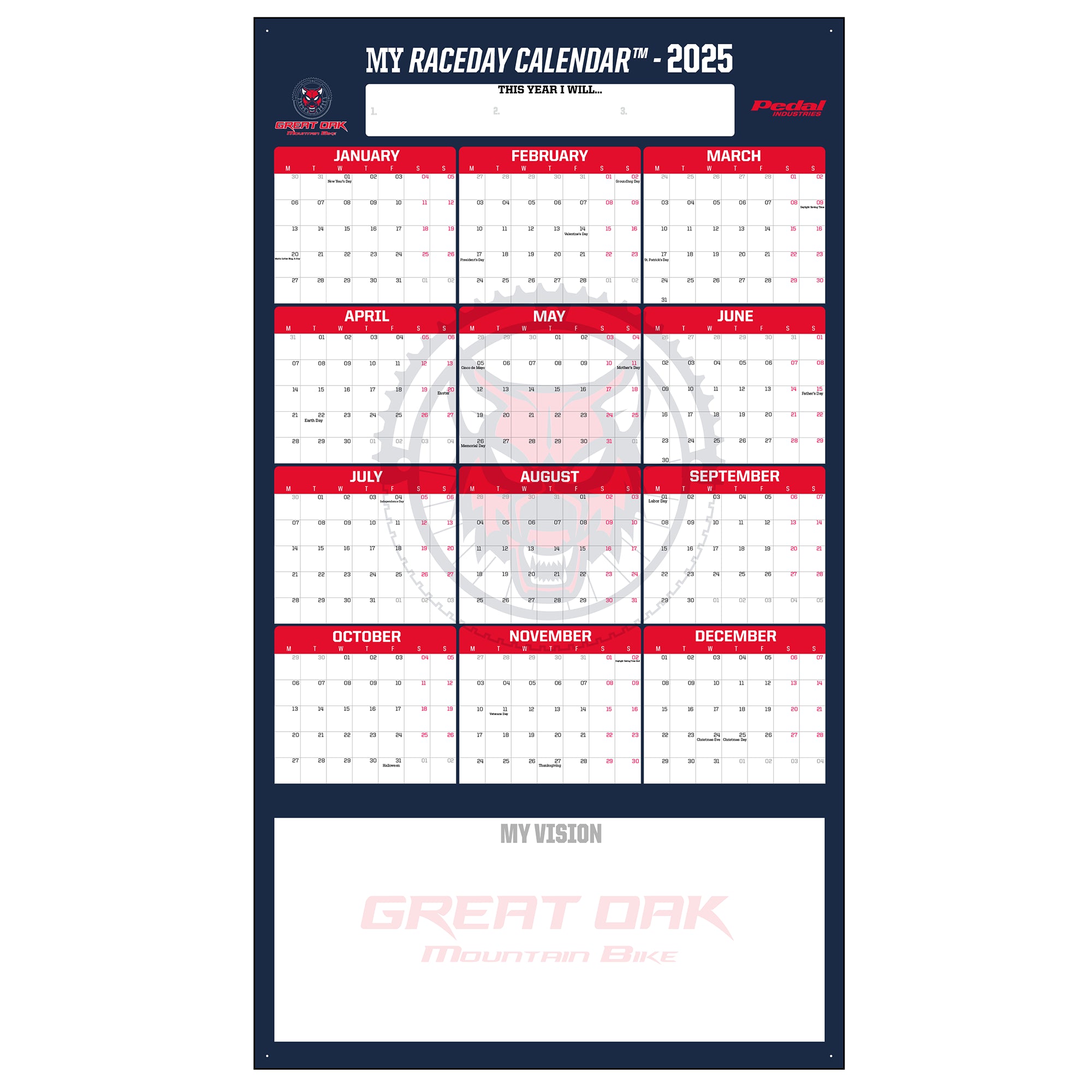Great Oak HS MTB 2025 GIANT MY RACEDAY CALENDAR – PEDAL Industries