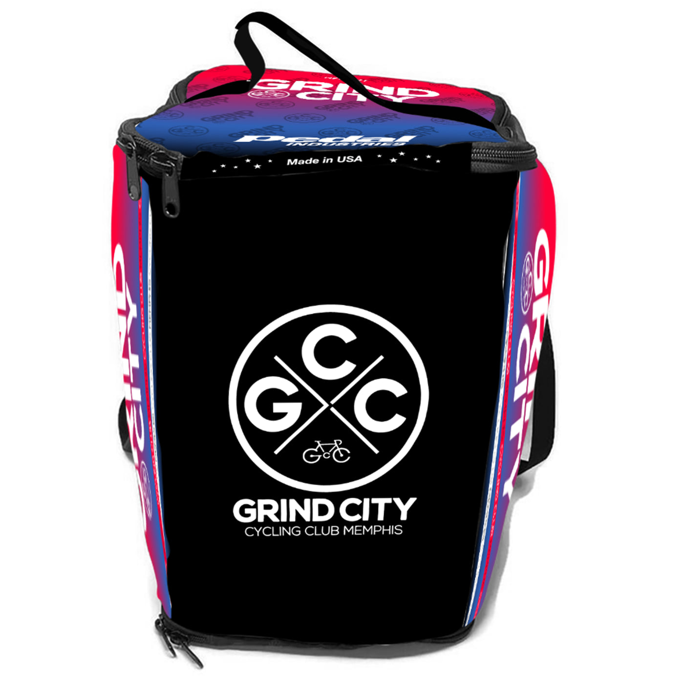Grind City Cycling 2025 CYCLING RACEDAY BAG™ RED-BLUE