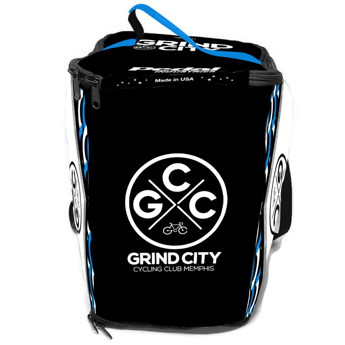 Grind City Cycling 2025 CYCLING RACEDAY BAG™ BLACK-BLUE