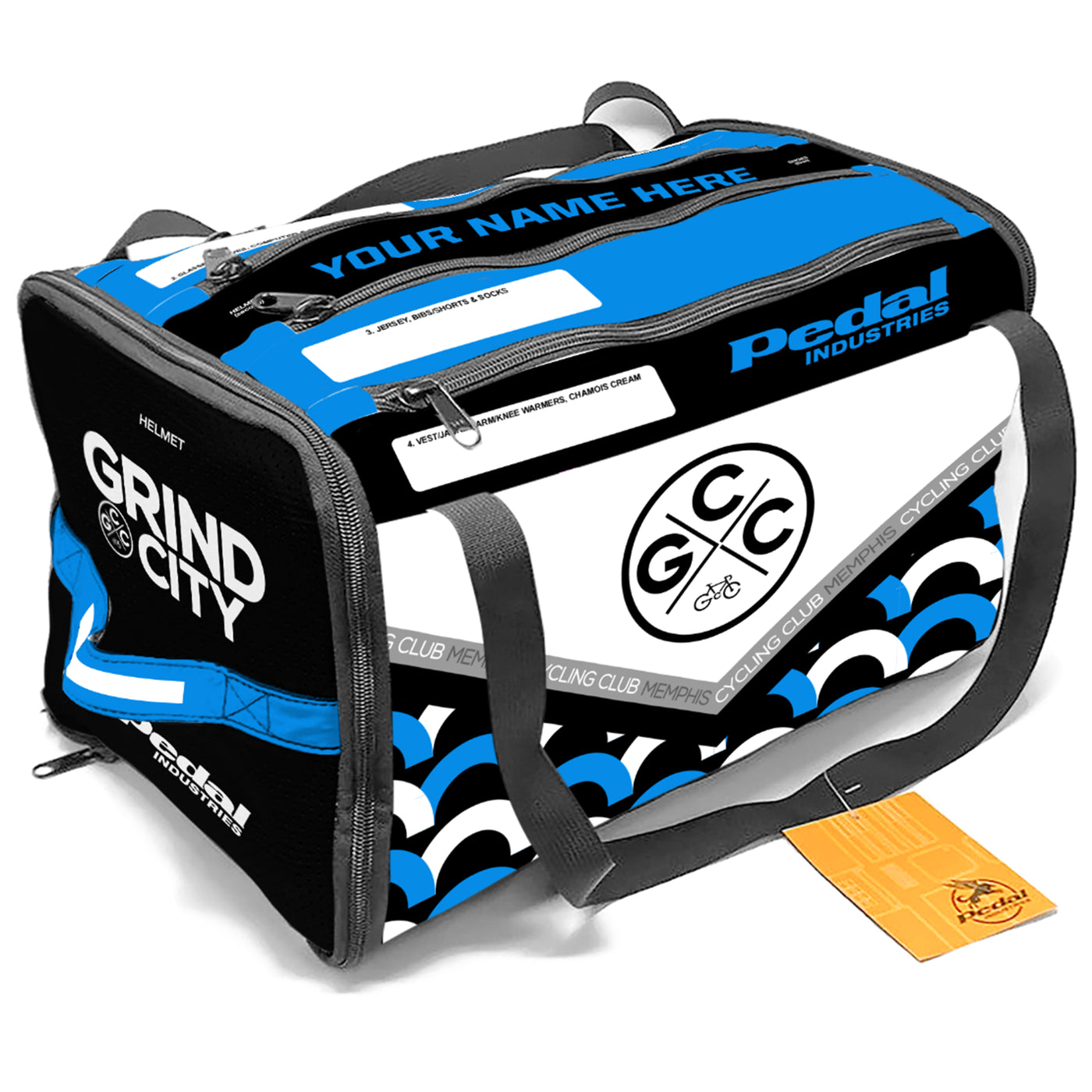Grind City Cycling 2025 CYCLING RACEDAY BAG™ BLACK-BLUE