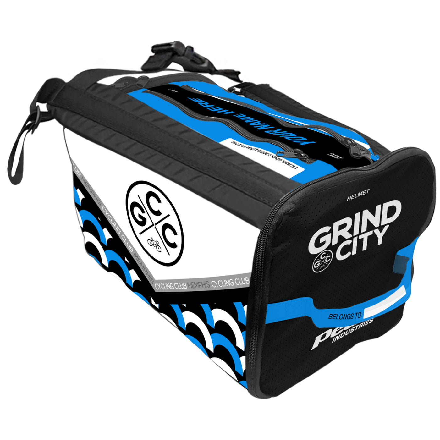Grind City Cycling 2025 CYCLING RACEDAY BAG™ BLACK-BLUE