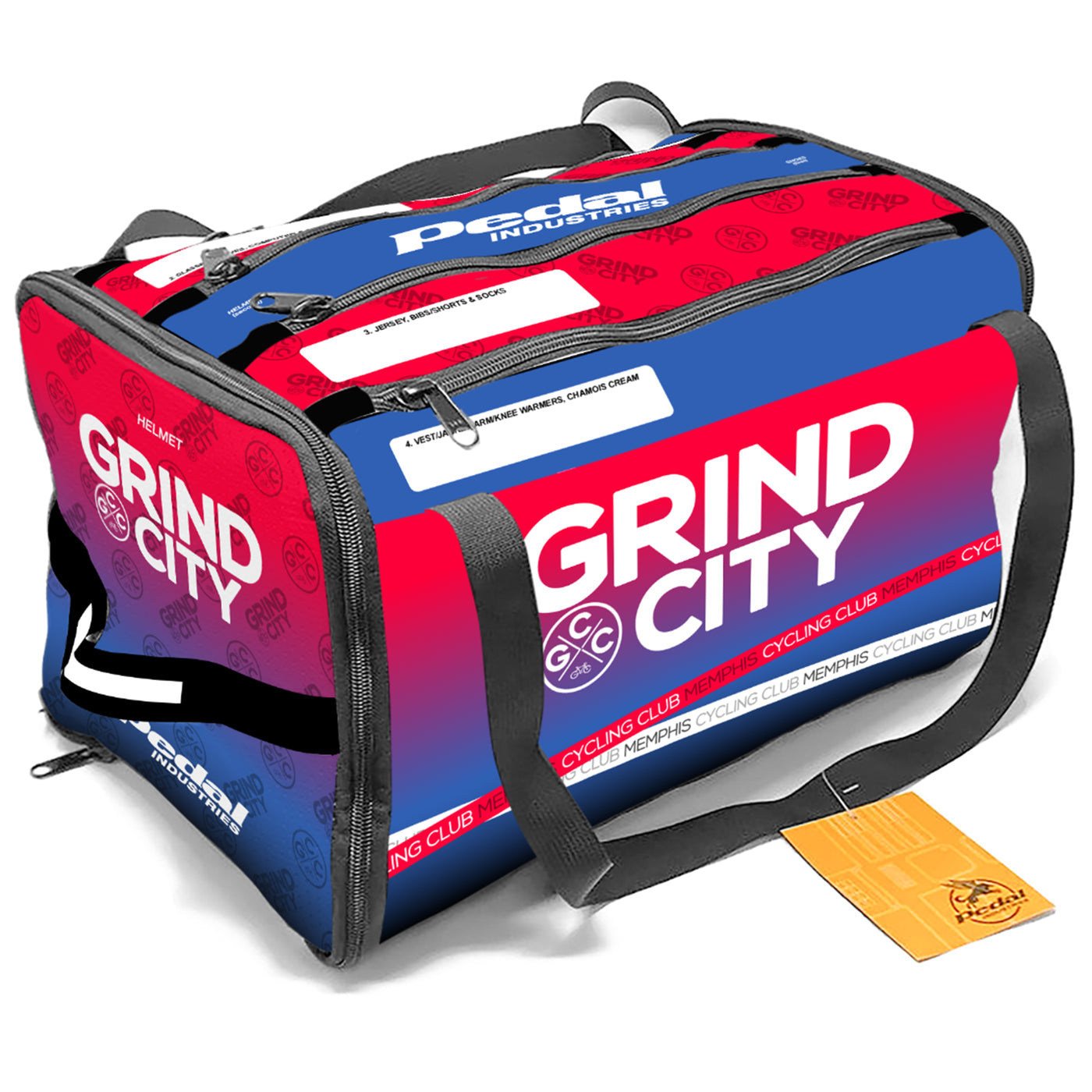 Grind City Cycling 2025 CYCLING RACEDAY BAG™ RED-BLUE