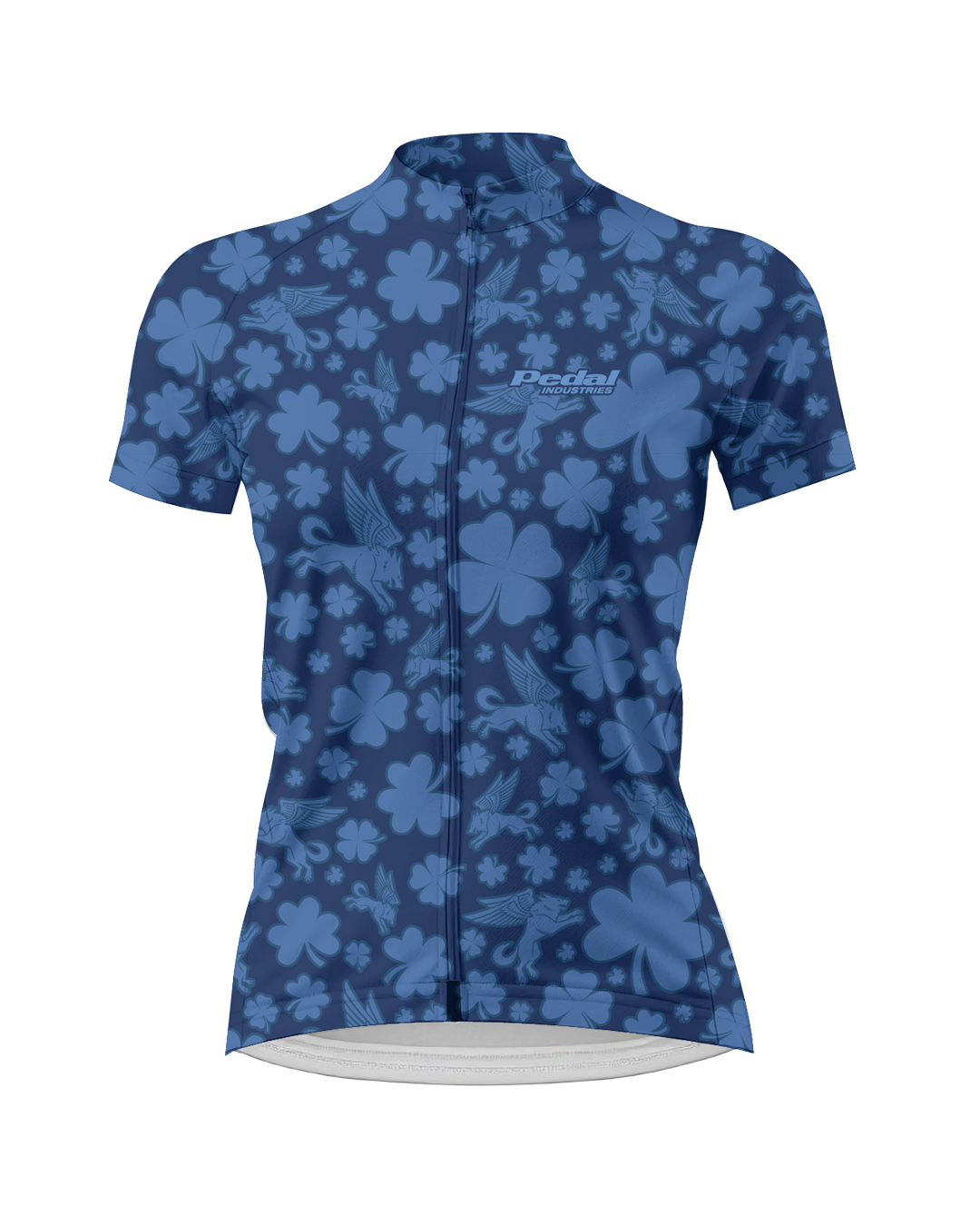 Blue Lucky Pedal WOMEN'S PRO JERSEY ISD - flat product view, front pdp-last