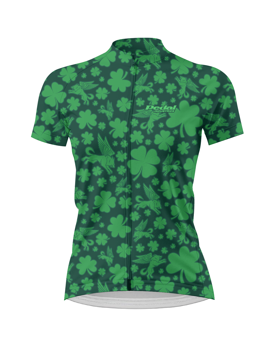 Green Lucky Pedal WOMEN'S PRO JERSEY ISD - flat product view, front pdp-last