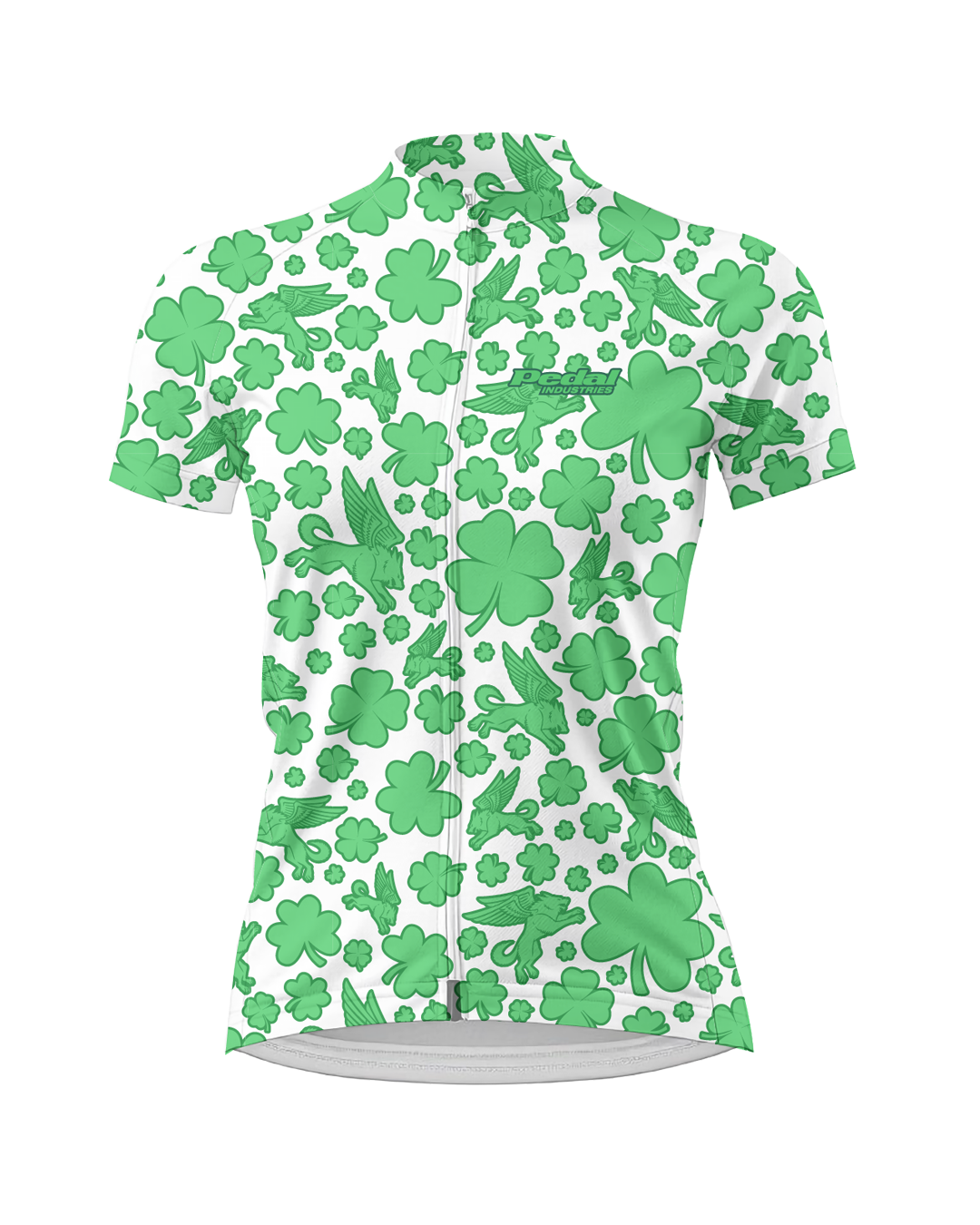 White Lucky Pedal WOMEN'S PRO JERSEY ISD - flat product view, front pdp-last