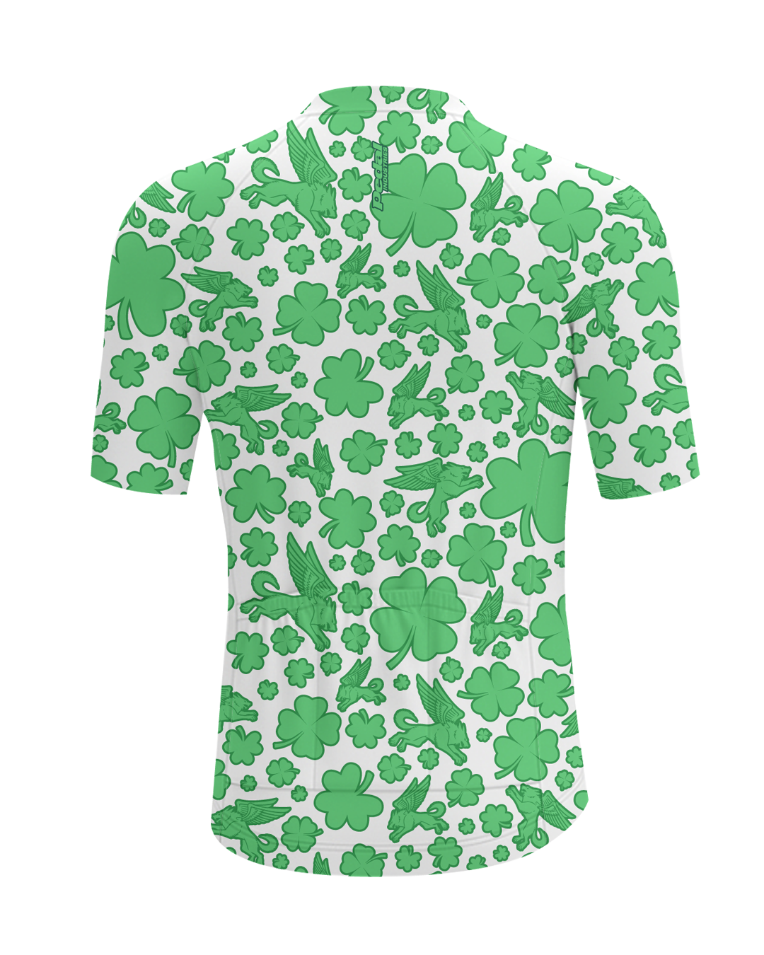 WHITE Lucky Pedal MEN'S PRO JERSEY ISD - flat product view, back pdp-last