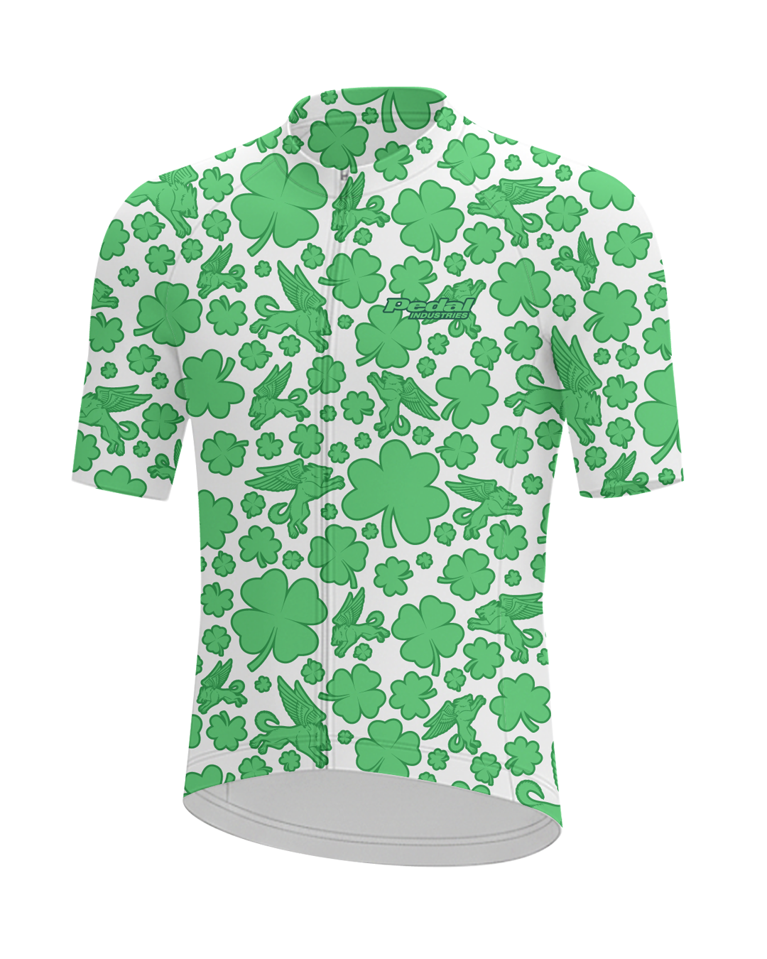 WHITE Lucky Pedal MEN'S PRO JERSEY ISD - flat product view, front pdp-last