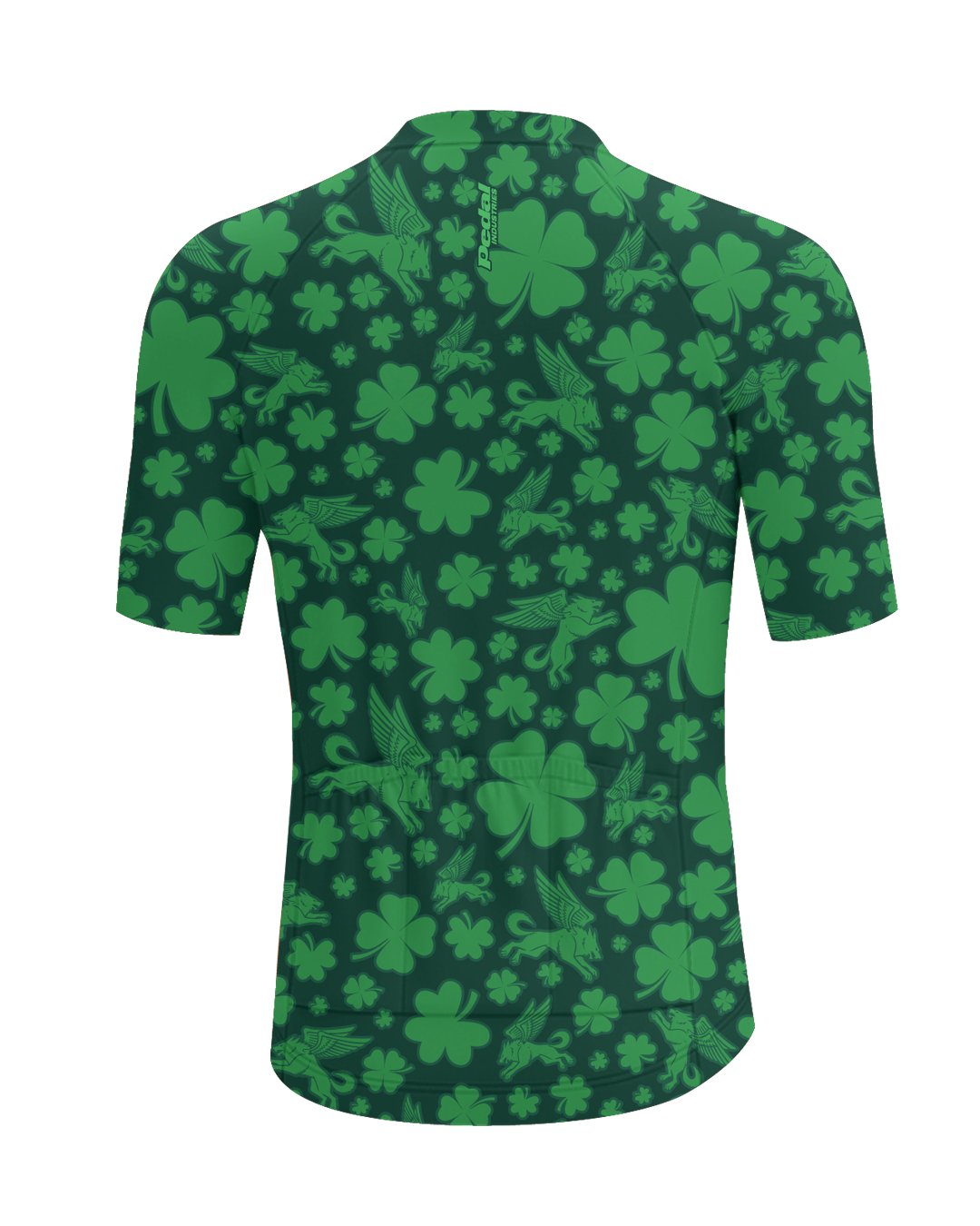 GREEN Lucky Pedal MEN'S PRO JERSEY ISD - flat product view, back pdp-last
