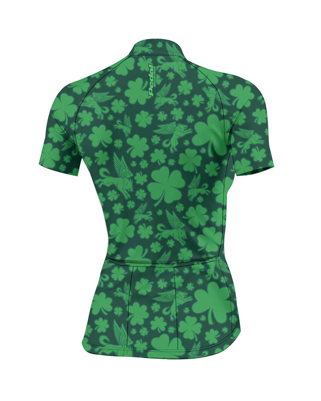 Green Lucky Pedal WOMEN'S PRO JERSEY ISD - flat product view, back pdp-last