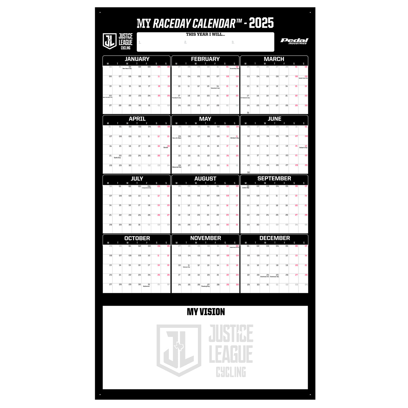 League Cycling 2025 GIANT MY RACEDAY CALENDAR