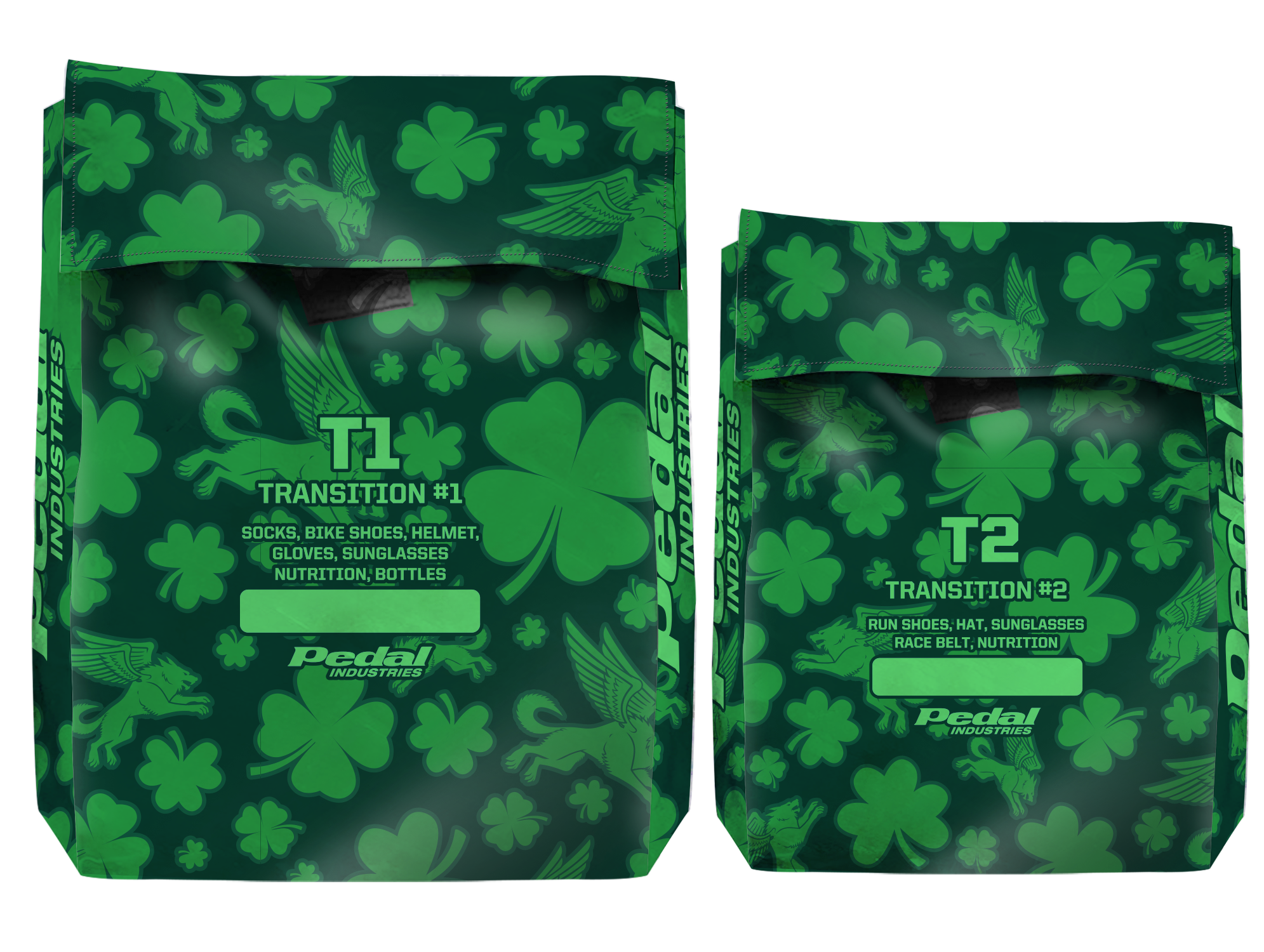 GREEN Lucky Pedal Triathlon Transition Bags  ISD