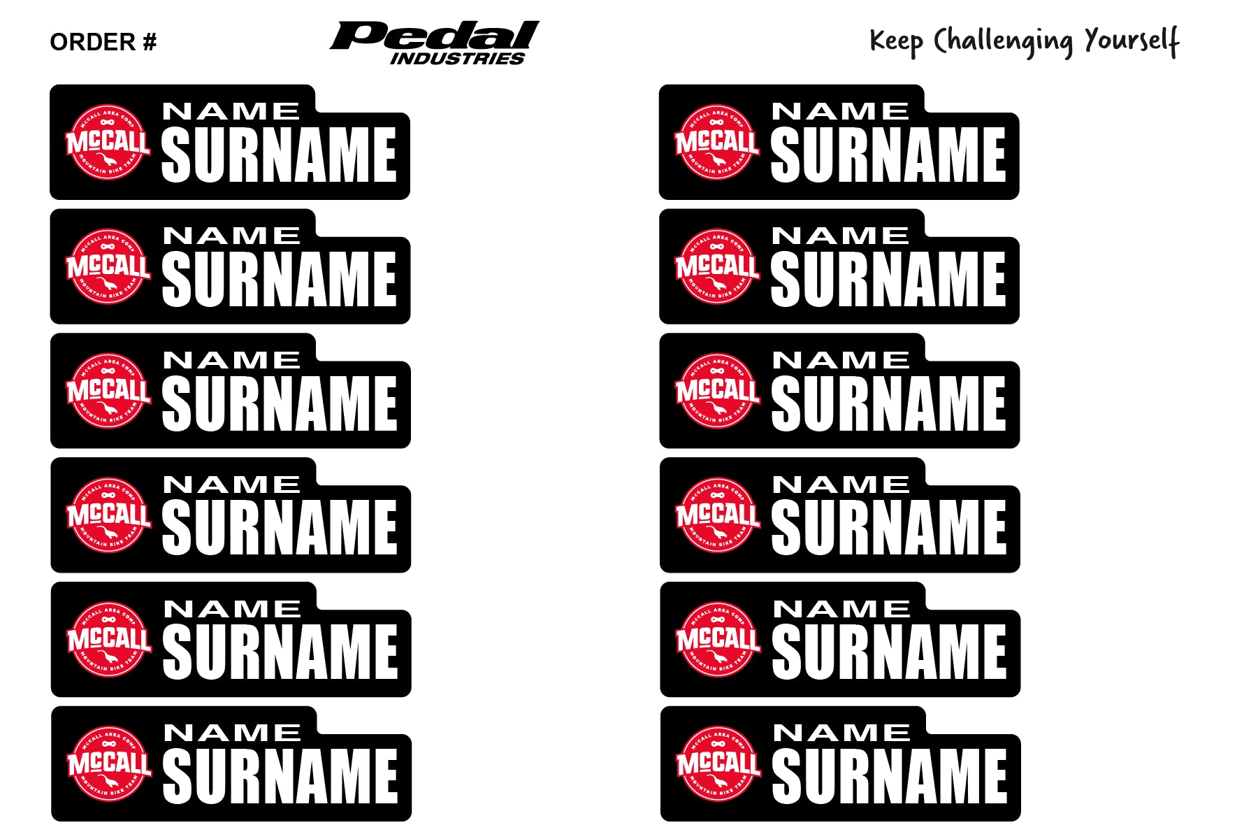 McCall Area Composite 2025 ID Sticker Bikes & Gear