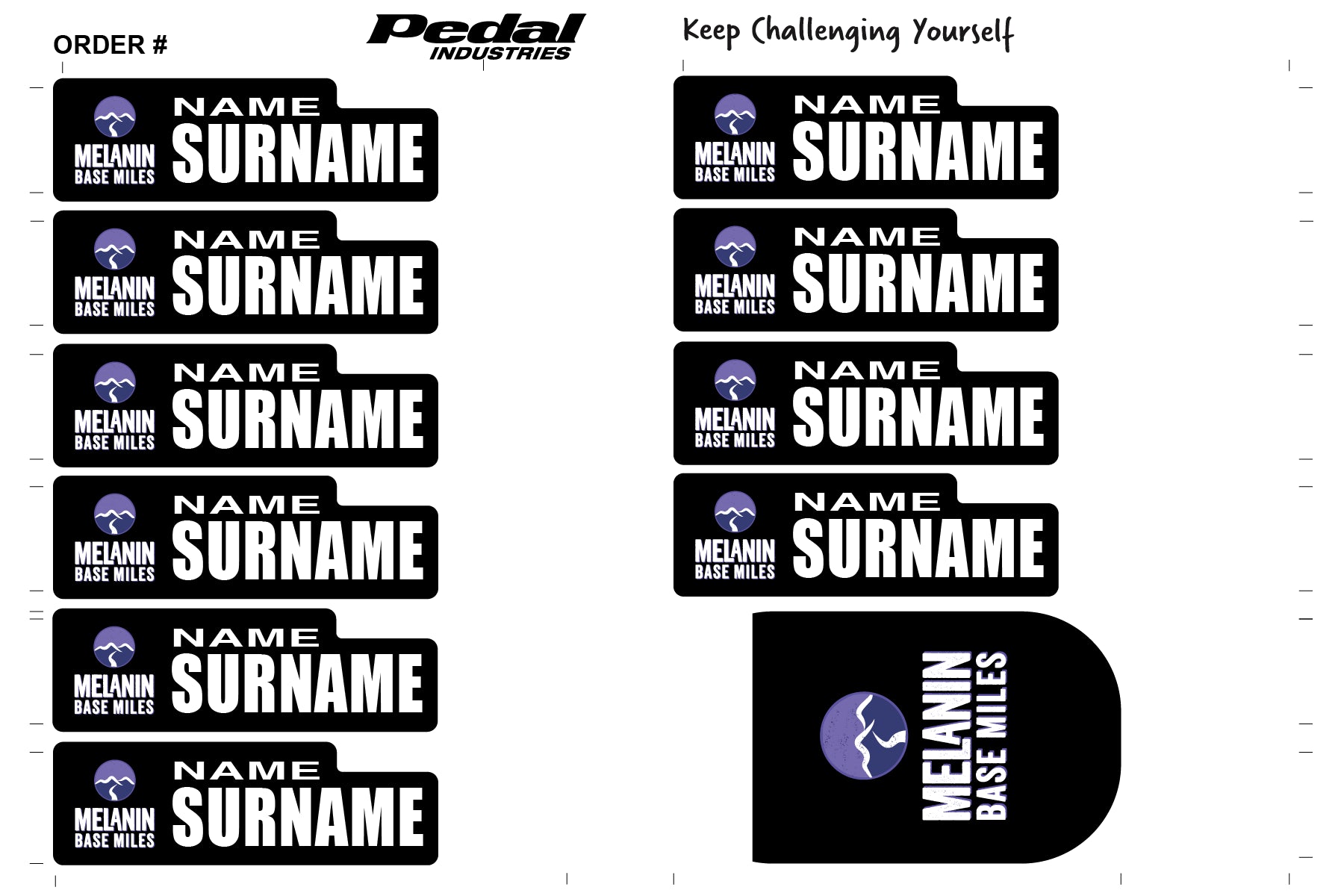 Melanin Base Miles 2025 ID Sticker Bikes & Gear