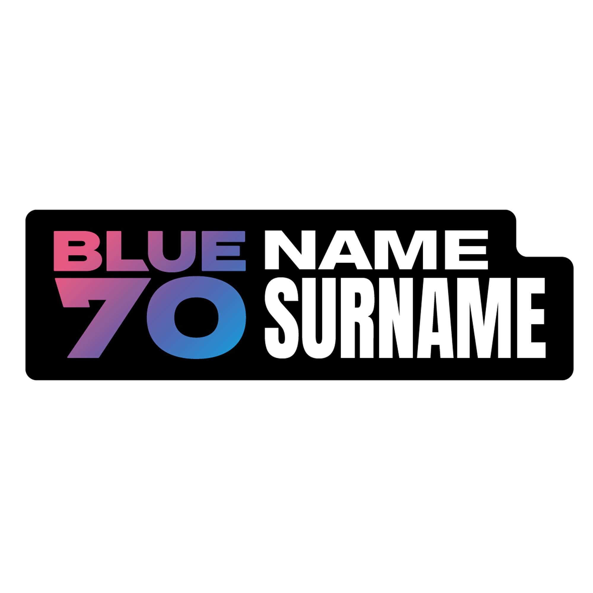 Blue70 Racing 2026 ID Sticker Bikes & Gear
