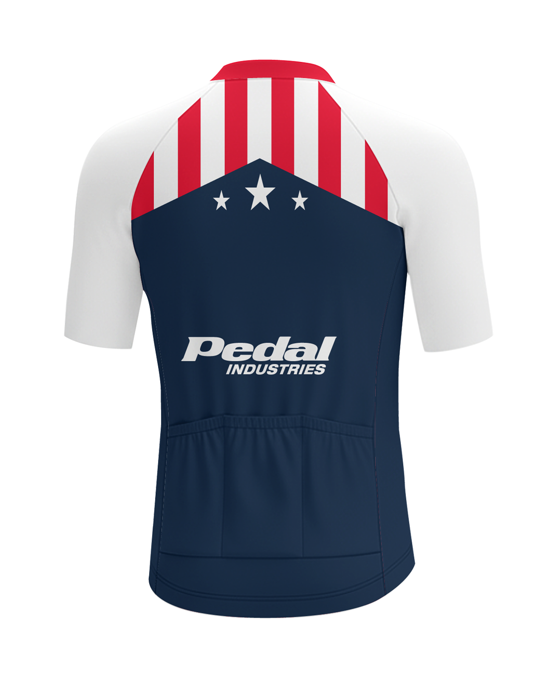 WHITE Patriot MEN'S PRO JERSEY ISD - flat product view, back pdp-last