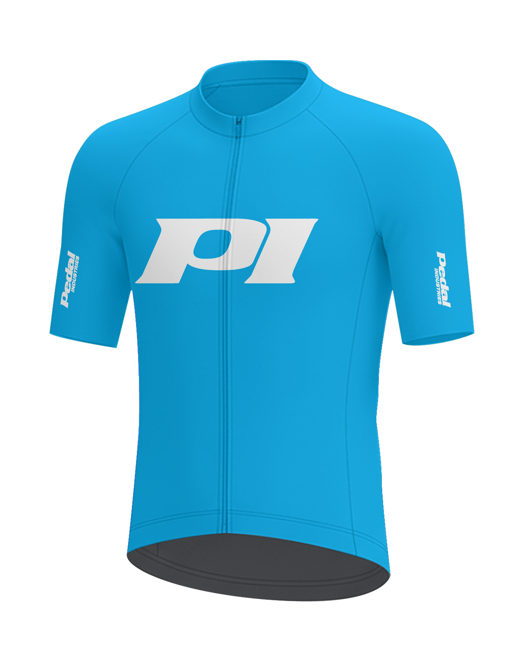 Cyan-White PEDAL Insiders P/I RaceDay 2026 MEN'S PRO JERSEY ISD - flat product view, front pdp-last