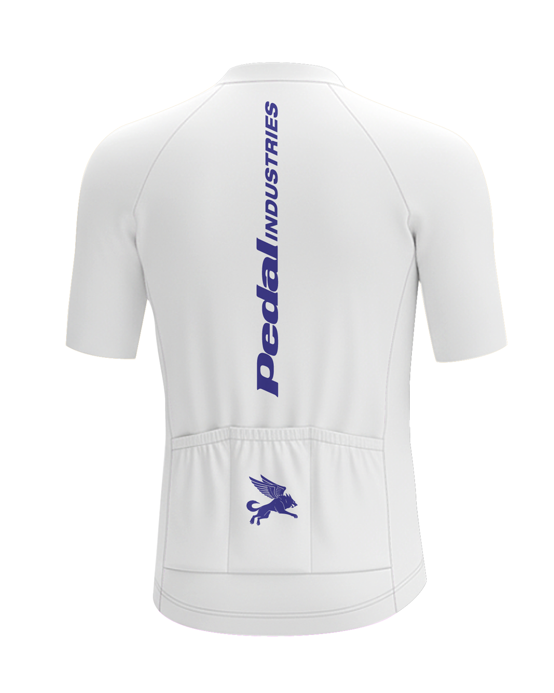 White-Blue PEDAL Insiders P/I RaceDay 2026 MEN'S PRO JERSEY ISD - flat product view, back pdp-last