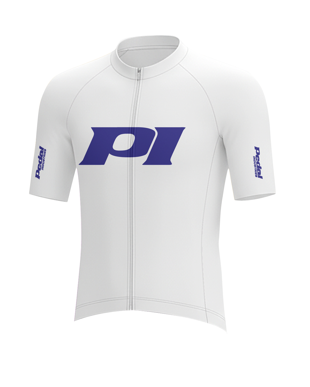 White-Blue PEDAL Insiders P/I RaceDay 2026 MEN'S PRO JERSEY ISD - flat product view, front pdp-last