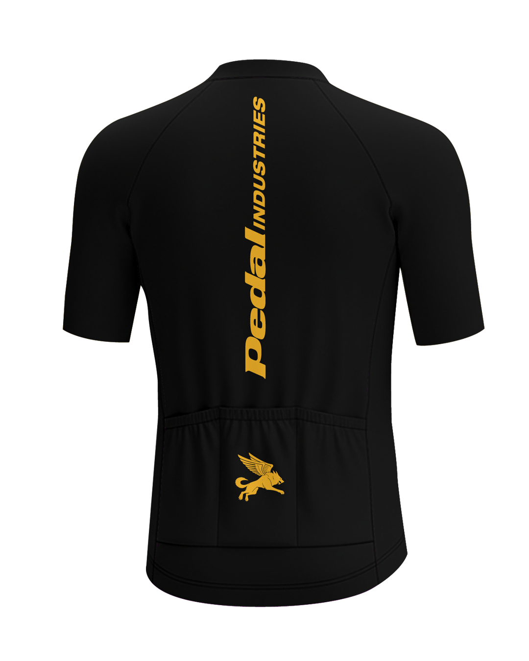 Black-Gold PEDAL Insiders P/I RaceDay 2026 MEN'S PRO JERSEY ISD - flat product view, back pdp-last
