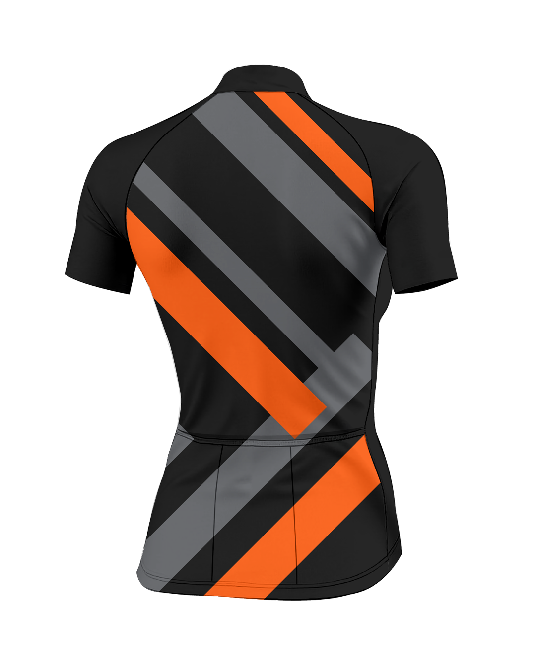 Orange Primary Colors WOMEN'S PRO JERSEY ISD - flat product view, back pdp-last
