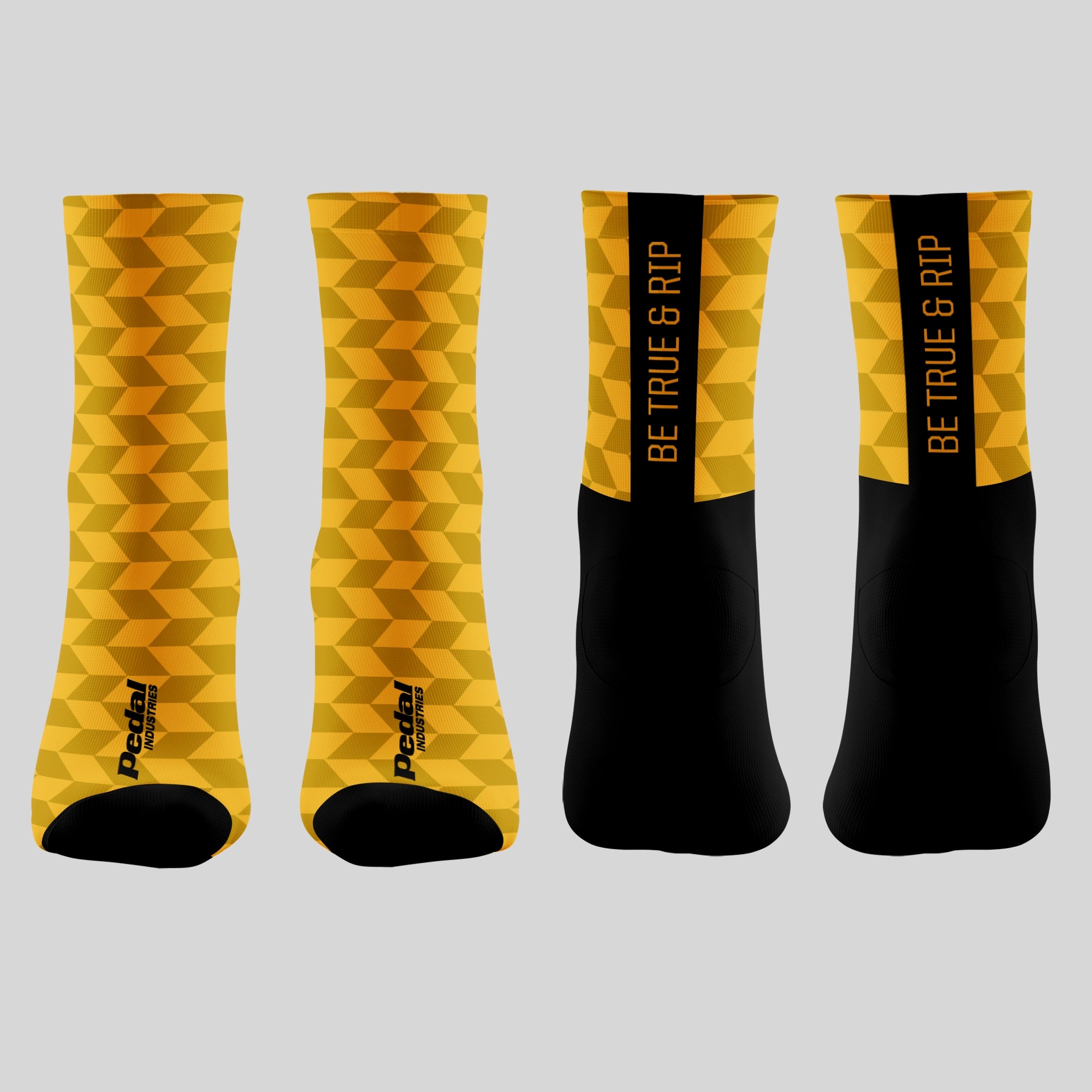 PEDALindustries/Riders 2025 SUBLIMATED SOCK GOLD