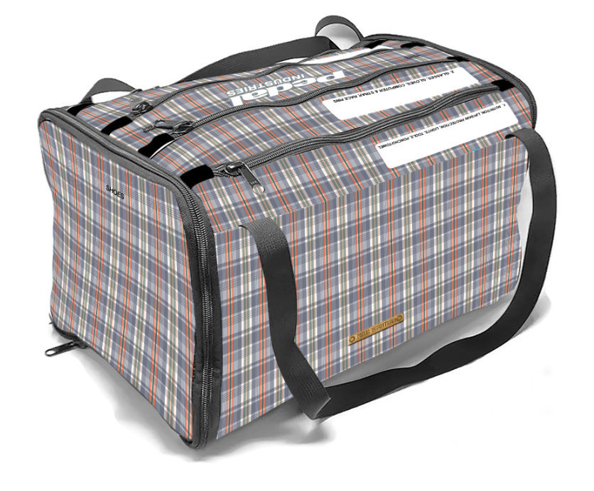 PLAID GRAY Cypress Spirits 2026 RaceDay CYCLING Gear BAG™ ISD