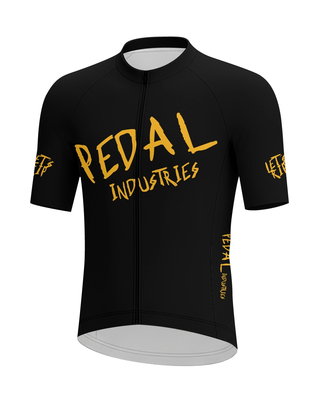 Black-Yellow Pedal PUNK MEN'S PRO JERSEY ISD