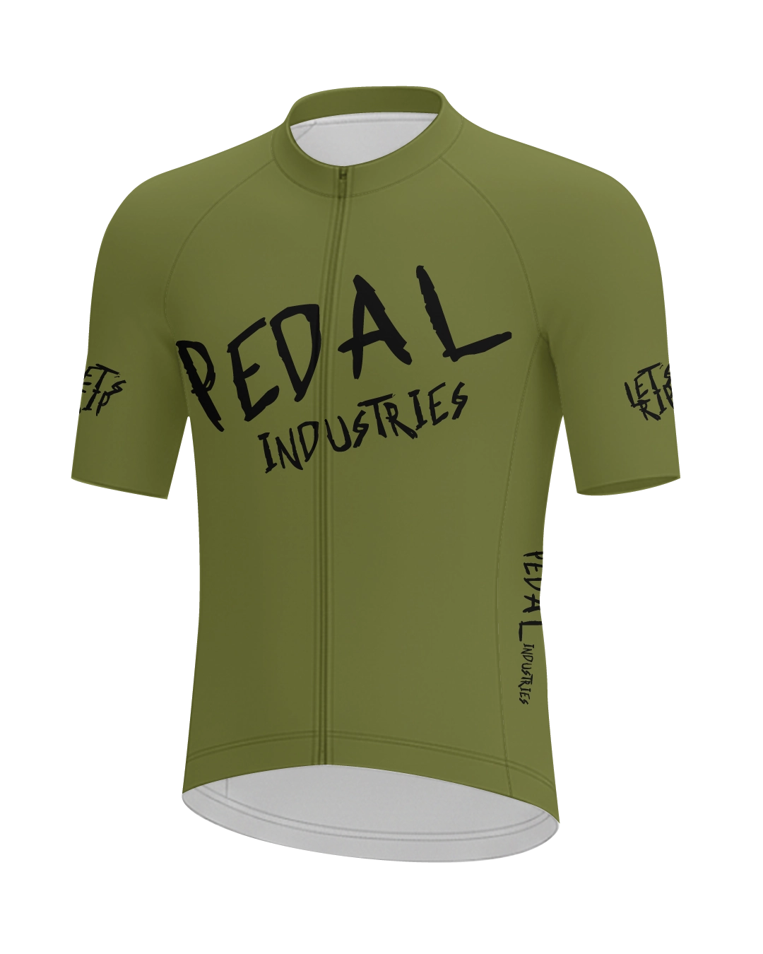 Olive-Black Pedal PUNK MEN'S PRO JERSEY ISD - flat product view, front pdp-last