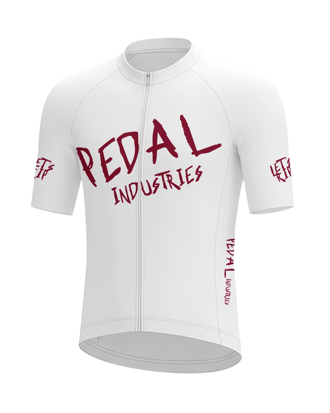 White-Burgundy Pedal PUNK MEN'S PRO JERSEY ISD