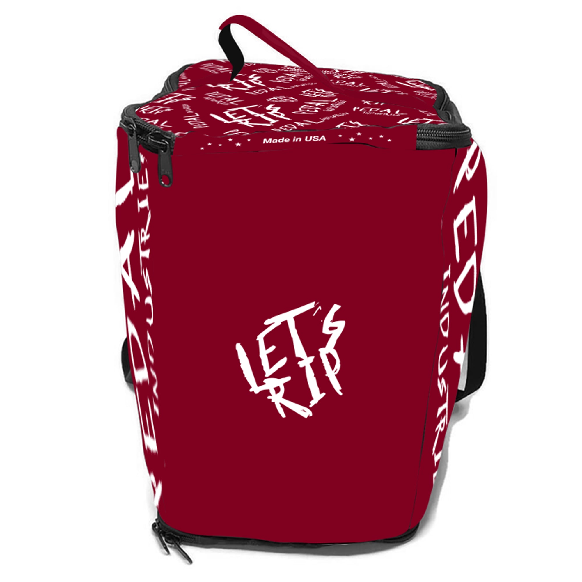 Burgundy-White Pedal PUNK RaceDay RUNNING Gear Bag™ ISD