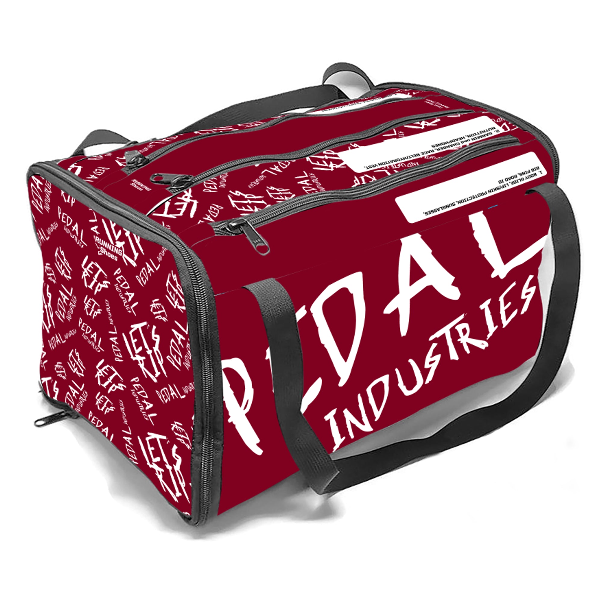 Burgundy-White Pedal PUNK RaceDay RUNNING Gear Bag™ ISD