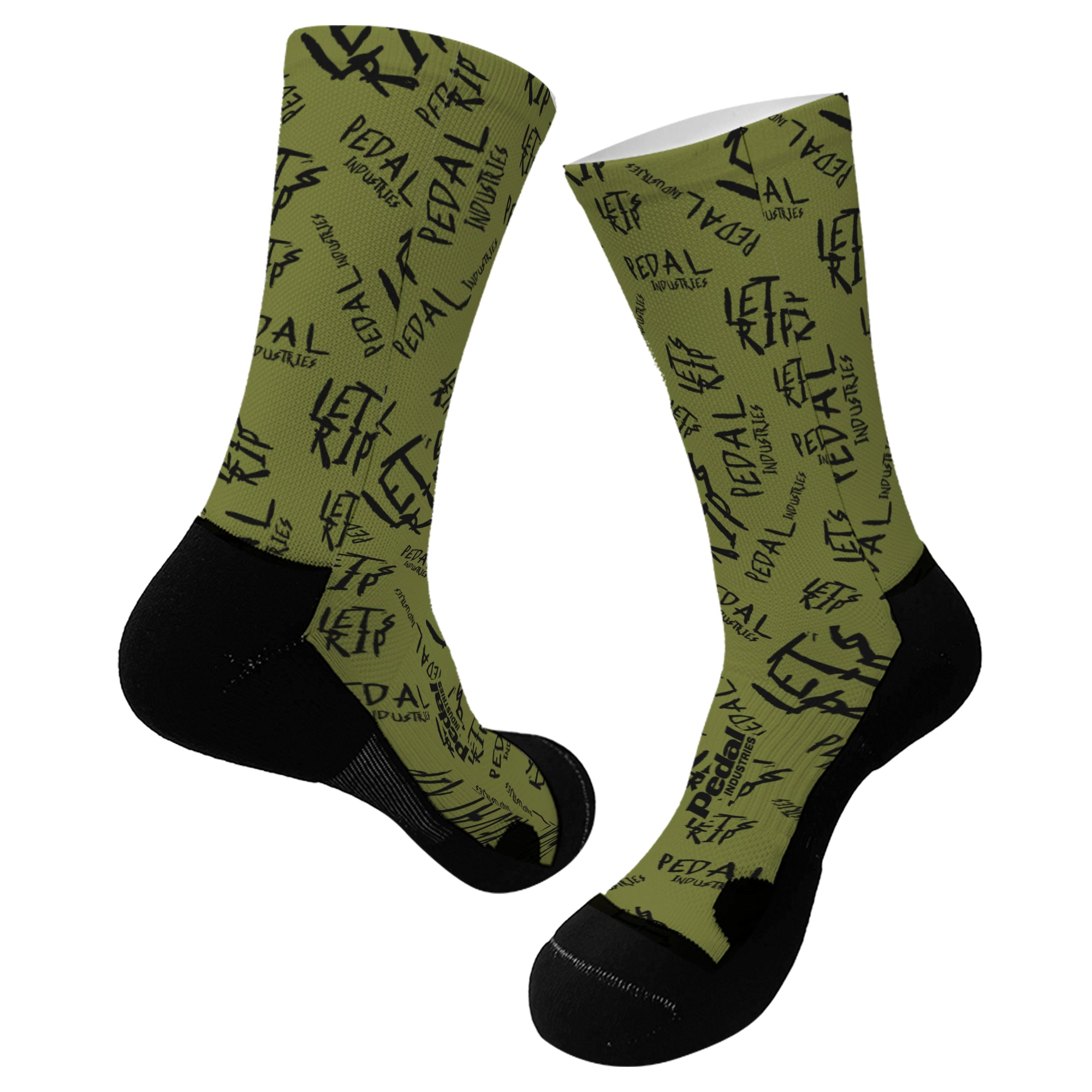 Olive-Black Pedal PUNK SUBLIMATED SOCK ISD