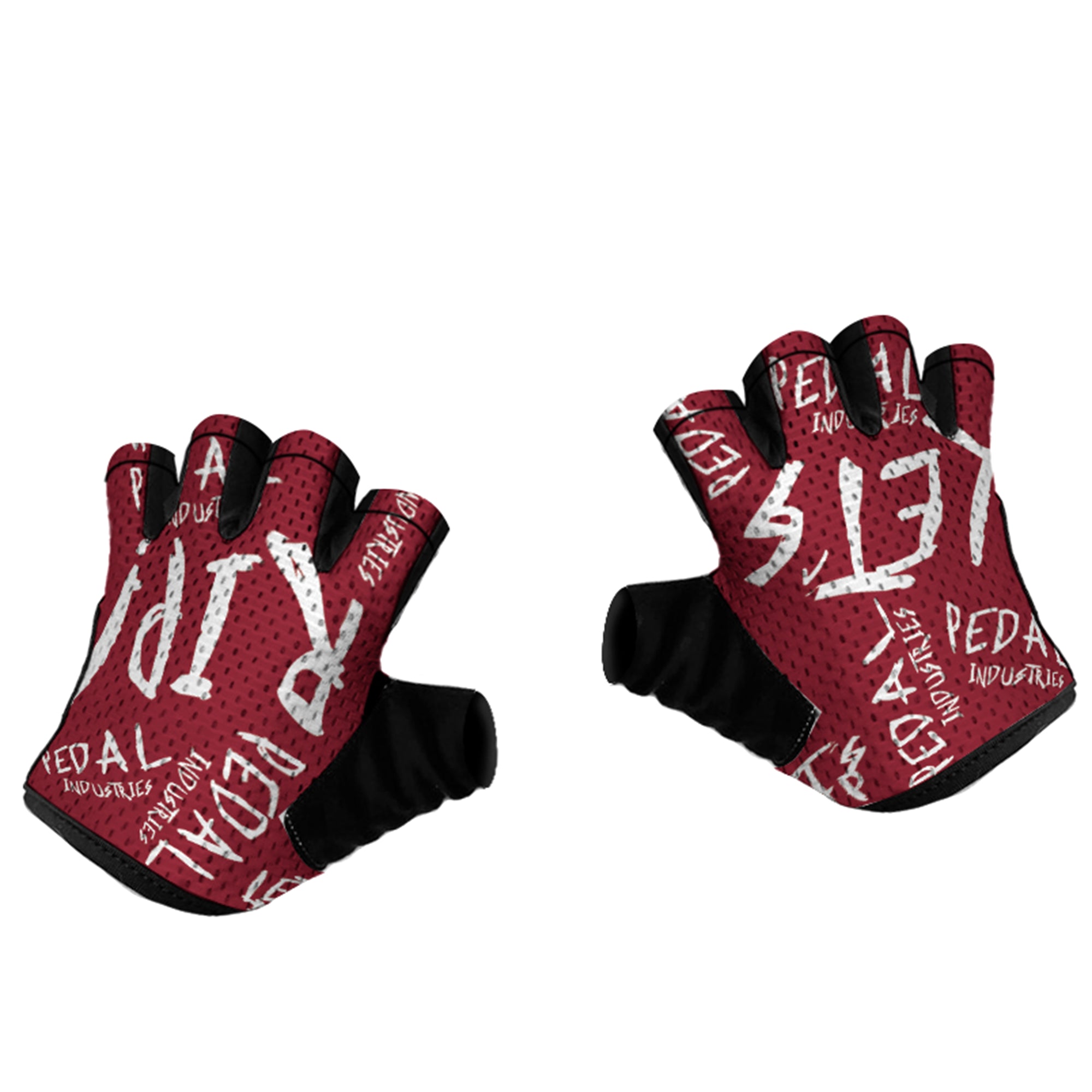 Burgundy-White Pedal PUNK SUPERLIGHT RaceDay Gloves ISD