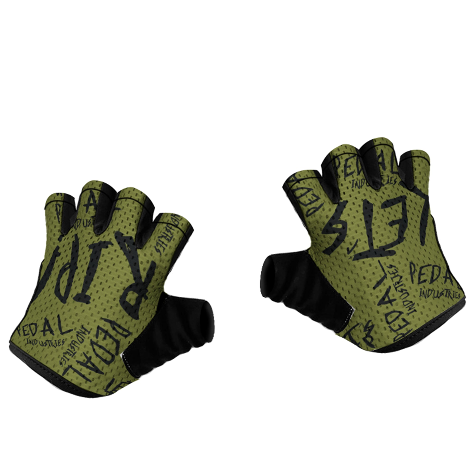 Olive-Black Pedal PUNK SUPERLIGHT RaceDay Gloves ISD