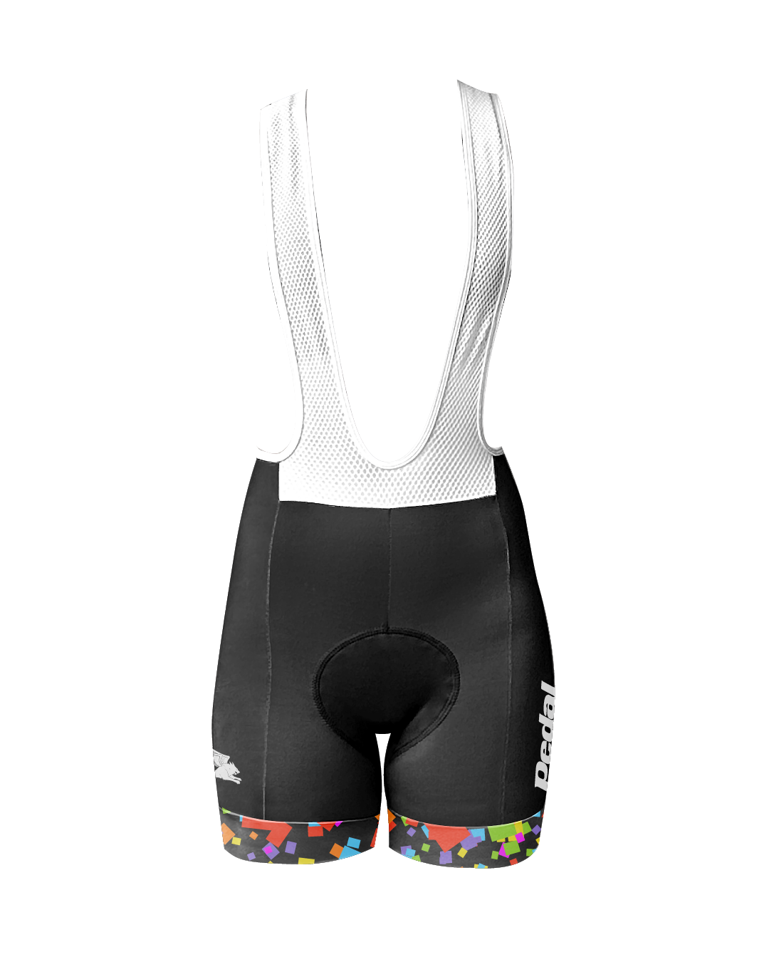 Pedal PARTY WOMEN'S PRO BIB ISD - flat product view, front pdp-last