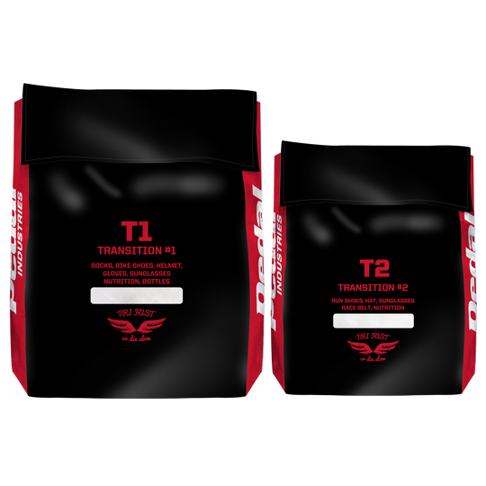 Red Tri Fast or Die Triathlon Transition Bags ISD