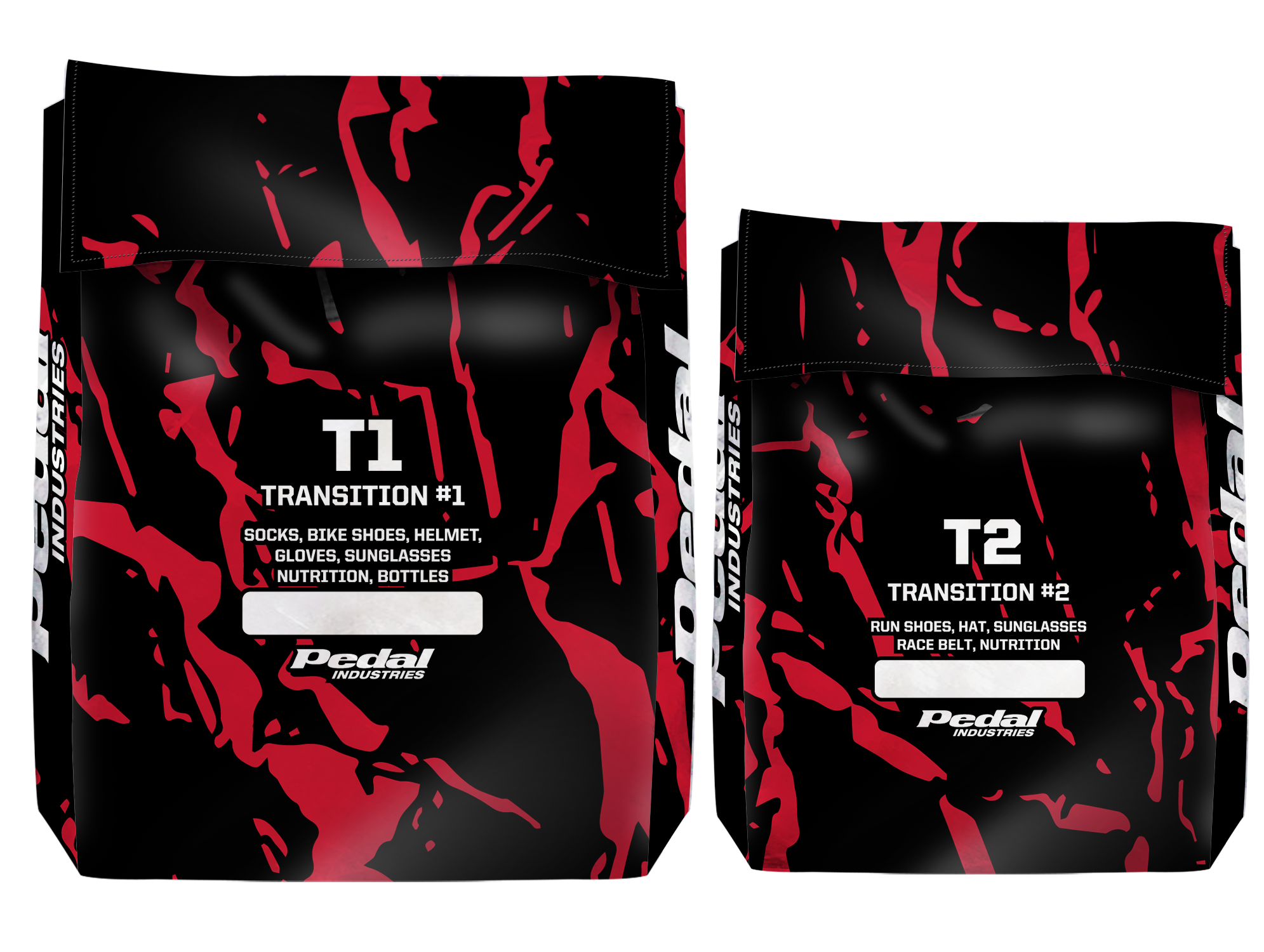 Red Splatter Triathlon Transition Bags ISD