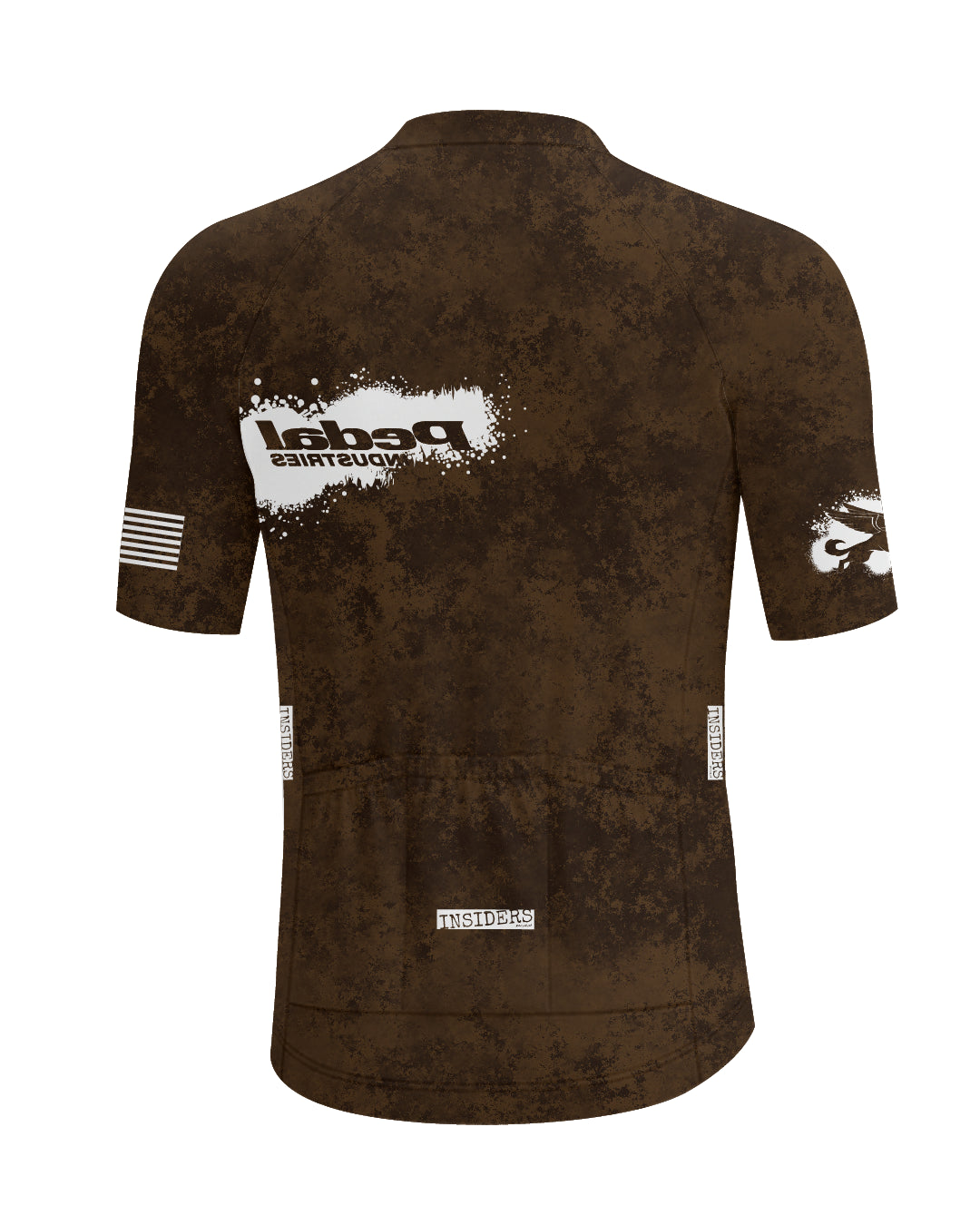 Brown PEDAL Insiders 2027 MEN'S PRO JERSEY ISD - flat product view, back pdp-last