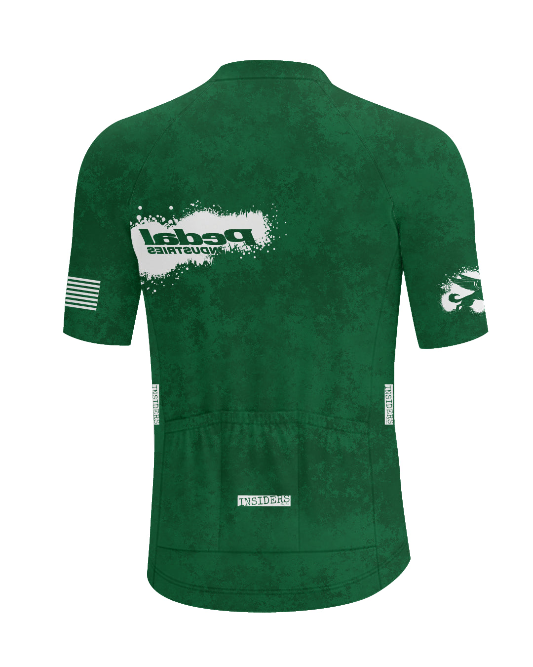 Deep Green PEDAL Insiders 2027 MEN'S PRO JERSEY ISD - flat product view, back pdp-last