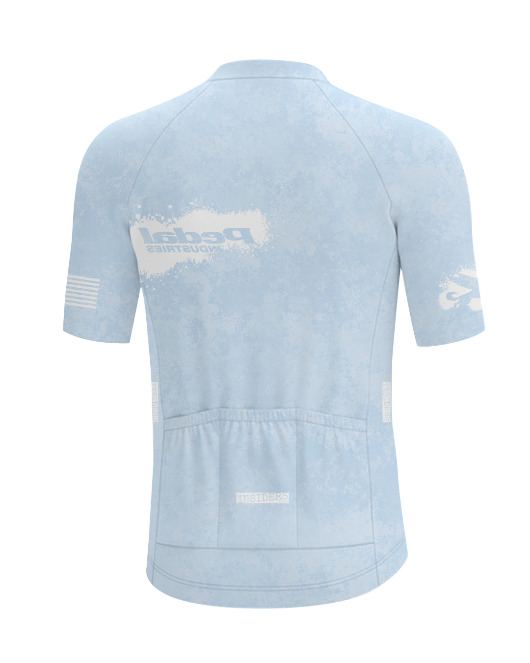 Light Blue PEDAL Insiders 2027 MEN'S PRO JERSEY ISD - flat product view, back pdp-last