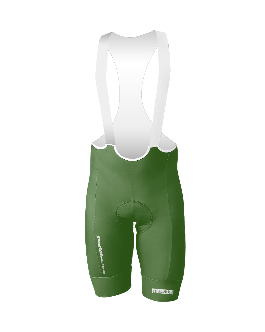 Lime Green PEDAL Insiders 2027 MEN'S PRO LEVEL BIB ISD - flat product view pdp-last