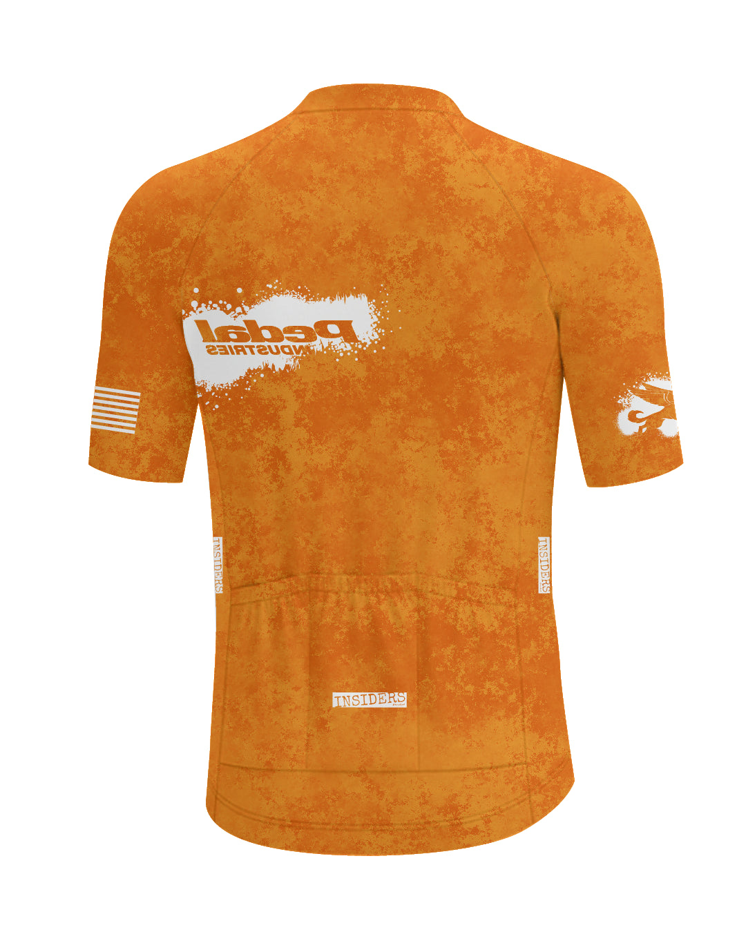 Orange PEDAL Insiders 2027 MEN'S PRO JERSEY ISD - flat product view, back pdp-last